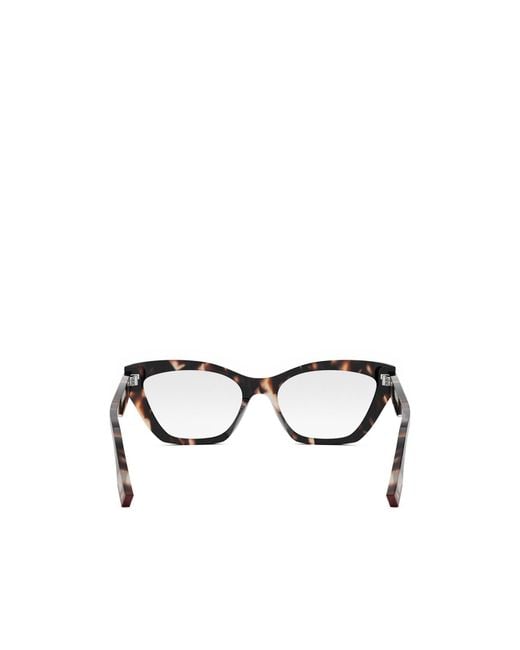 Fendi White Eyewear Cat-Eye Frame Glasses
