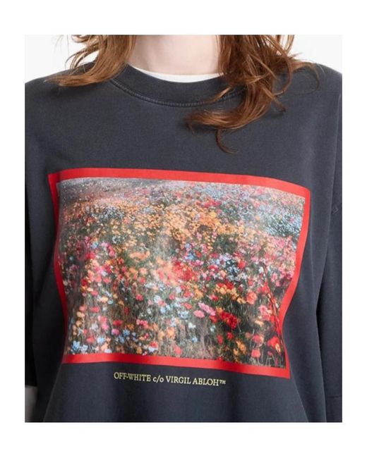 Off-White c/o Virgil Abloh Black Graphic-Print T-Shirt