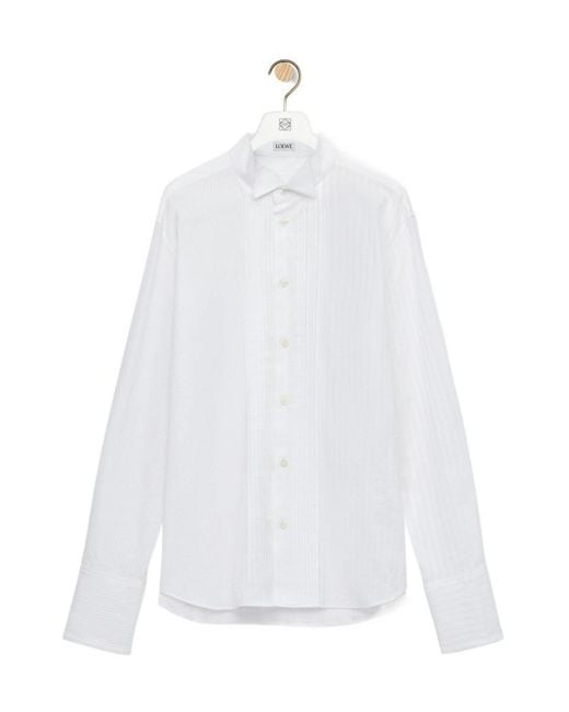 Loewe White Pleated Shirt