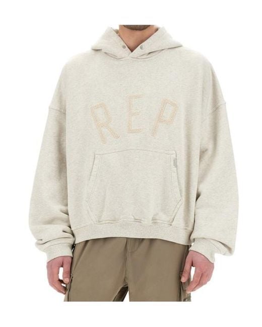 Represent White Hoodie Sweater for men
