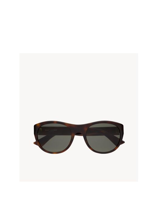 Saint Laurent Metallic Eyewear Sl 798 Round Butterfly Frame Sunglasses