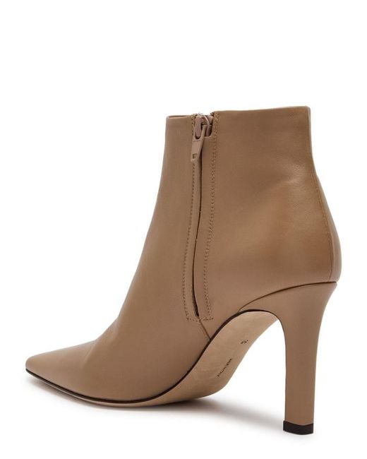 The Row Brown Carla 80 Leather Ankle Boots