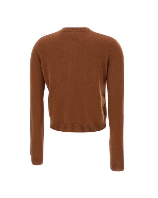 Marella Brown Cicogna Crew Neck Cardigan