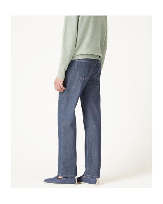 Loro Piana Blue Belt-Loop Jeans for men