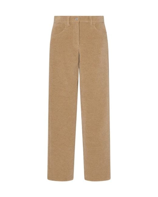 The Row Natural Clair High-Waisted Corduroy Pants