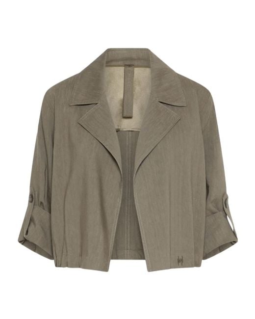 Marella Green Stretch Viscose And Linen Jacket