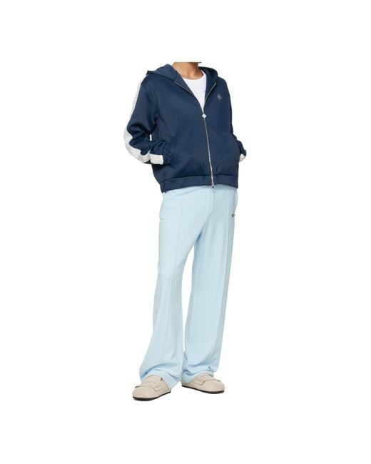 Casablanca Blue Logo Tape Zip Hoodie for men