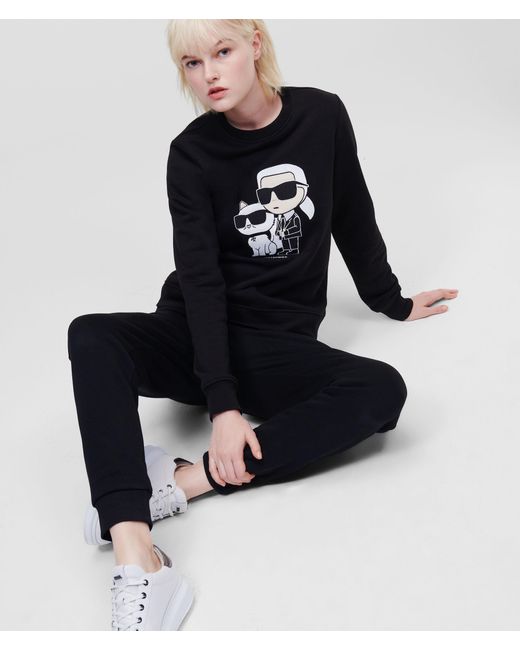 Karl Lagerfeld Blue Karl Ikonik Karl Choupette Sweatshirt