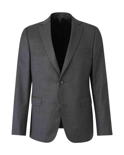 Officine Generale Black Officine Générale American Wool Textured Jacket for men