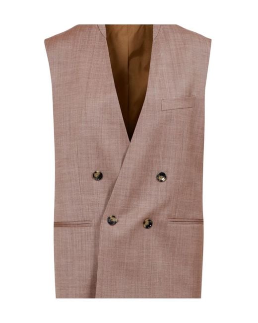 Philosophy Di Lorenzo Serafini Brown V-Neck Vest