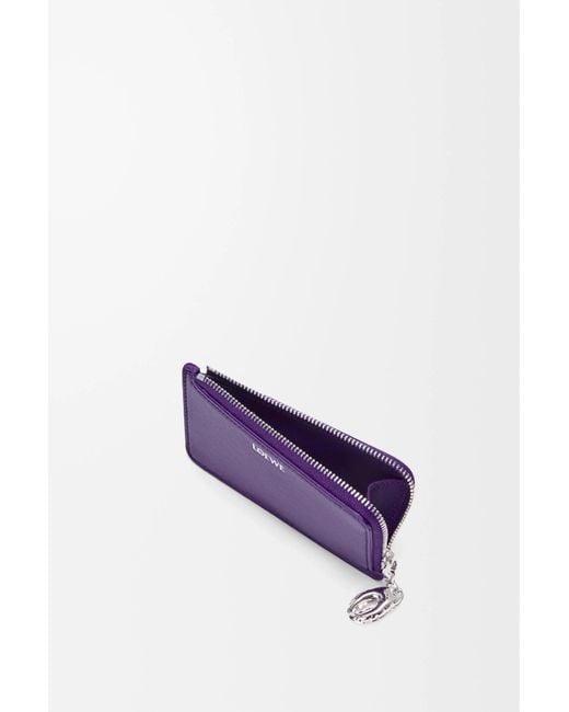 Loewe Purple Zipper Card Holder