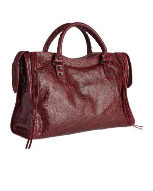 Balenciaga Red Le City Medium Tote Bag