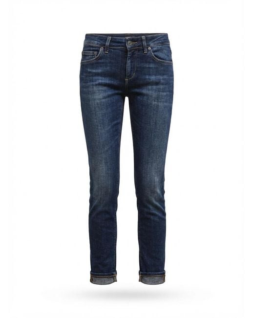 Dondup Blue Tapered Denim Trousers