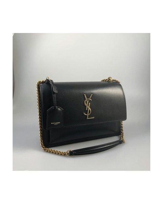 Saint Laurent Black Sunset Medium Shoulder Bag