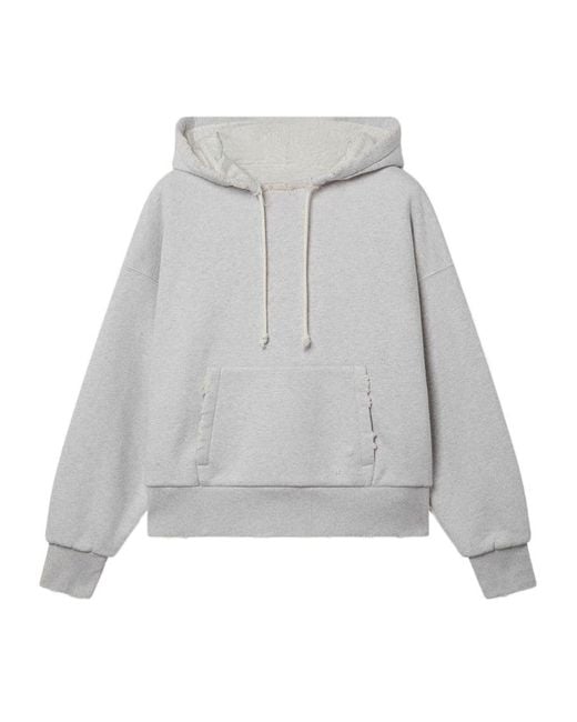 Golden Goose Deluxe Brand Gray Star Drawstring Hoodie for men