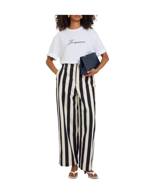 Jacquemus White Cotton-Linen T-Shirt