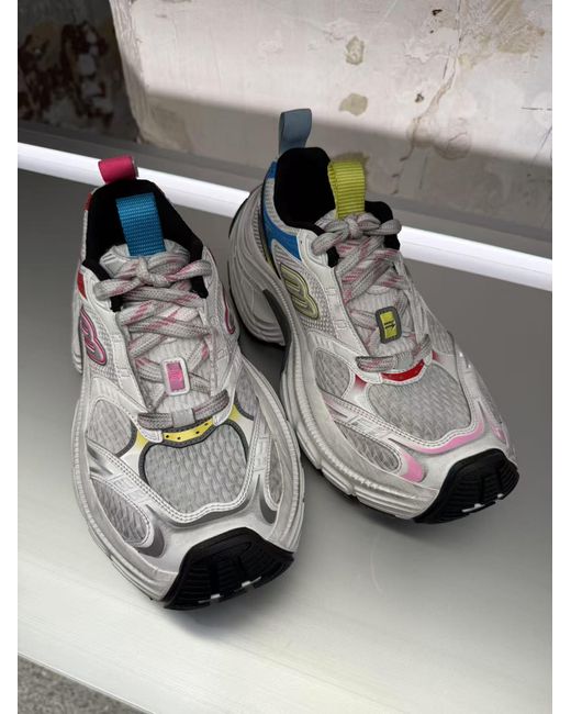 Balenciaga White 6Xl Lace-Up Sneakers