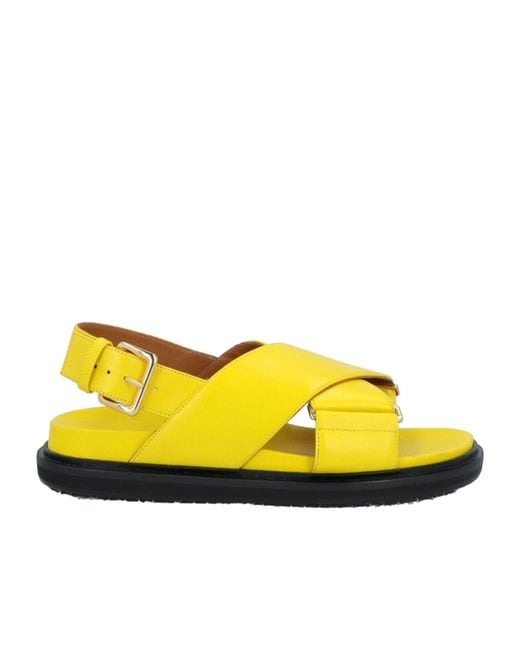 Marni Yellow Slingback Sandals