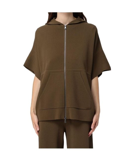Max Mara Green Loose Crêpe Cardigan