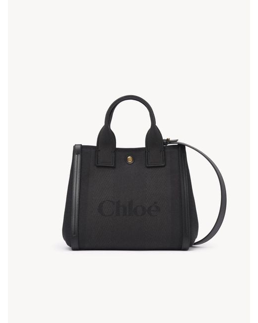 Chloé Black Chloé Carry Logo Detailed Small Tote Bag