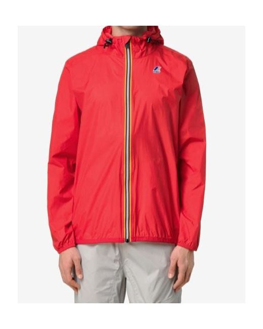 K-Way Red Le Vrai 4 0 Claude Zip Hooded Jacket for men