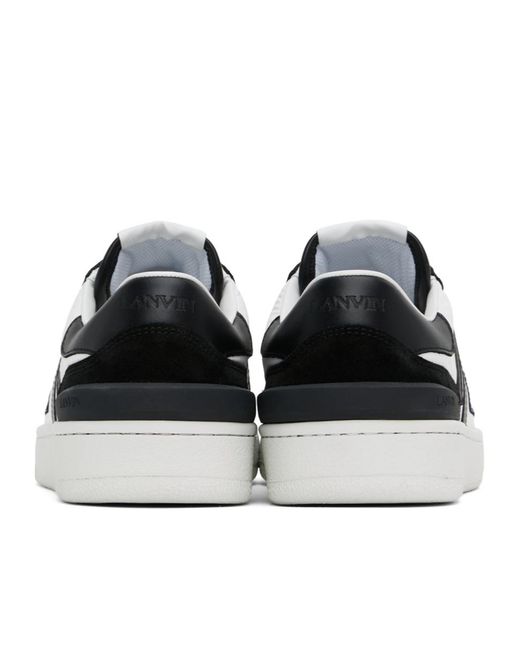 Lanvin Black Clay Mesh Low-Cut Casual Shoes for men