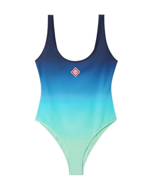 Casablanca Blue Gradient Printed Swimsuit