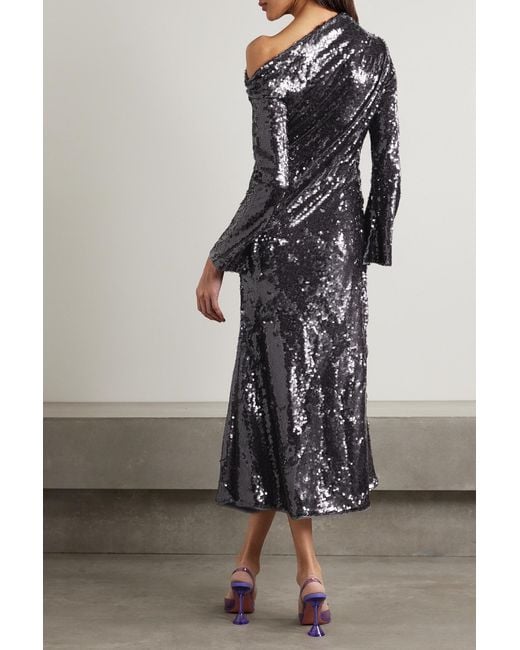 Self-Portrait Black Sequined Tulle Skirt