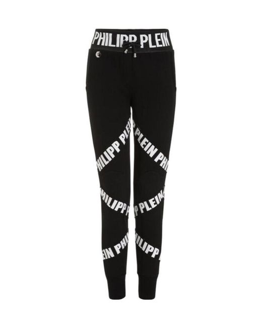 Philipp Plein Black Logo Details Sweatpants