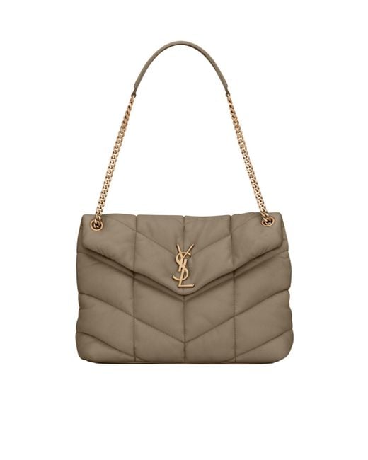 Saint Laurent Gray Puffer Medium Shoulder Bag