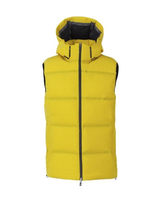 Herno Yellow Zip-Up Sleeveless Gilet for men