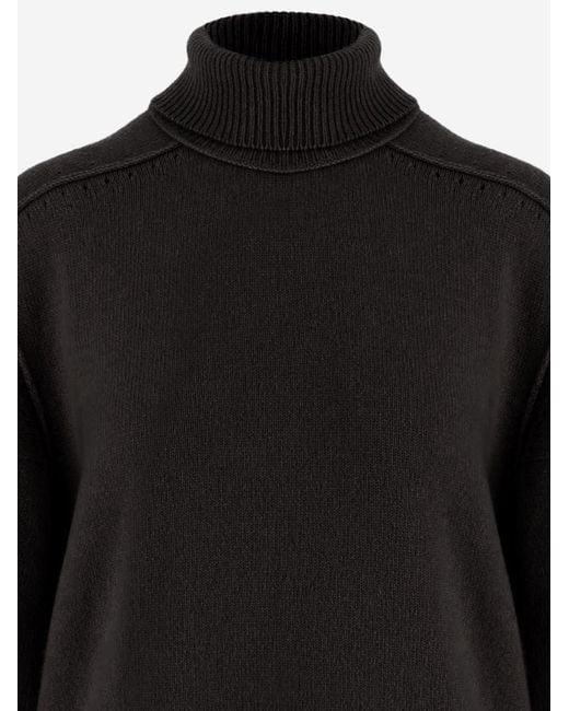 Carven Black Long-Sleeve High-Neck Sweater