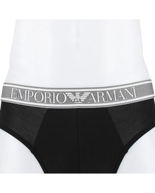 Emporio Armani Black Logo Underwear for men