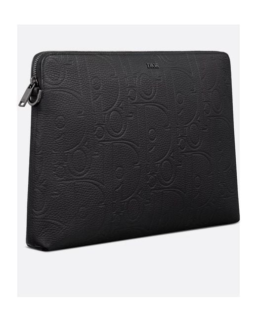 Dior Black A4 Zipped Pouch for men