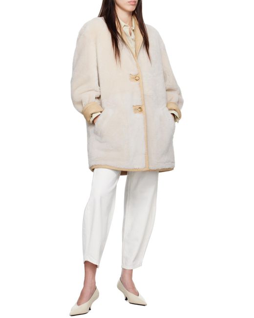 Calvin Klein White Long-Sleeved Coat