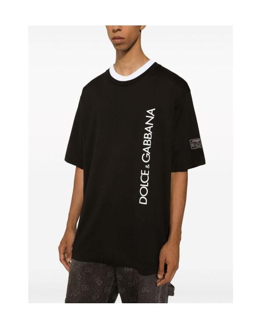 Dolce & Gabbana Black Oversized T-Shirt for men