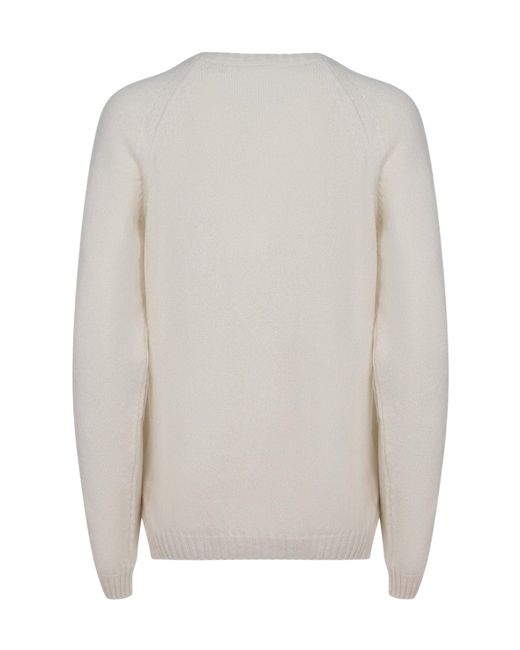 Alberta Ferretti White Crew Neck Sweater