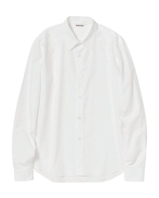 Auralee White Button-Down Shirt for men