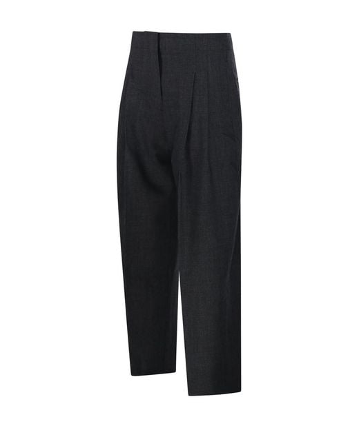 Studio Nicholson Black Liras Double Pleat Pants