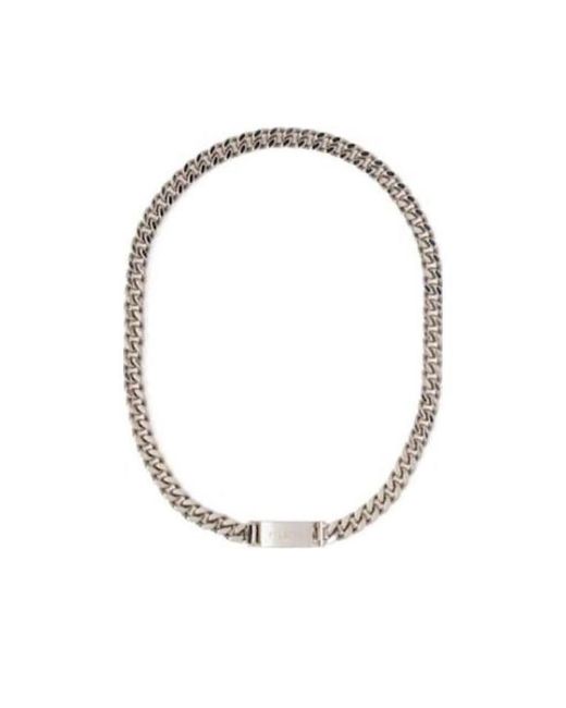Prada Metallic Chain Jewels Necklace for men