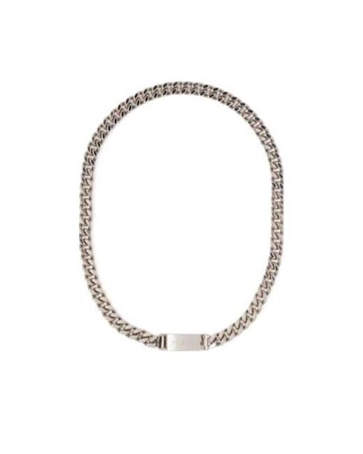 Prada Metallic Chain Jewels Necklace for men