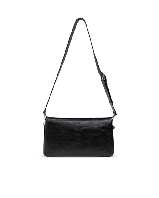 Balenciaga Black Logo Plaque Shoulder Bag
