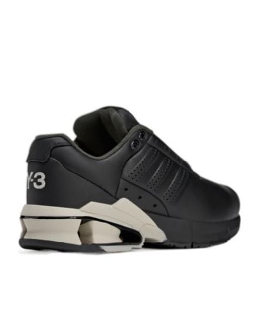 Y-3 Black A3 Lace-Up Sneakers for men
