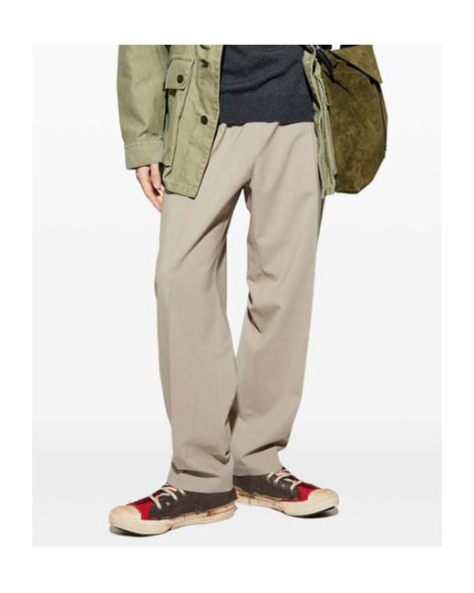 MM6 by Maison Margiela White Elasticated Waistband Drawstring Trousers for men