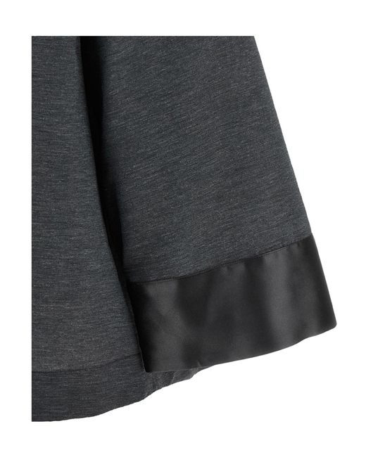 Peserico Gray Satin-Trim Three-Quarter Sleeve Shirt