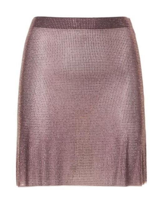 GIUSEPPE DI MORABITO Purple Embellished Net Mini Skirt