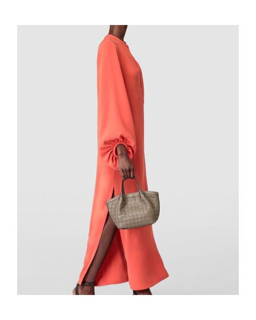 Serapian Brown Mini Secret Mosaico Top Handle Bag