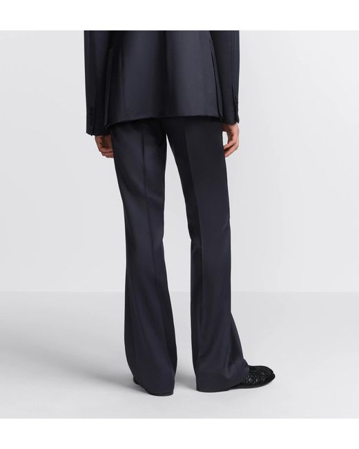 Dior Blue Homme Classic Straight Leg Pants for men
