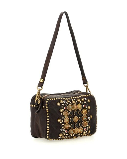 Campomaggi White Mini Kate Embellished Bowling Bag
