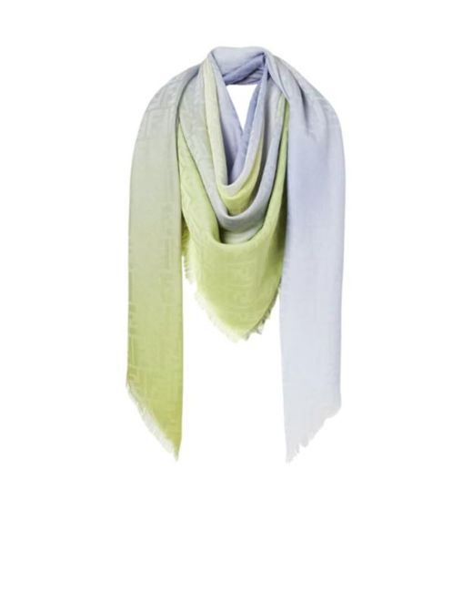 Fendi Yellow Gradient Monogram Scarf